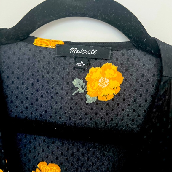 Madewell Silky Floral Wrap Top - Picture 3 of 4